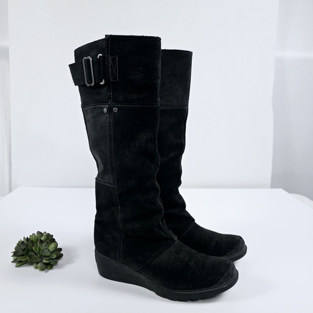 Sorel Toronto Wedge Boots Black Suede Size 9.5 - Picture 10 of 14